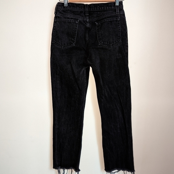 AMERICAN APPAREL Black Cotton High-Rise Raw Edges Jeans Size 27 - Picture 11 of 11